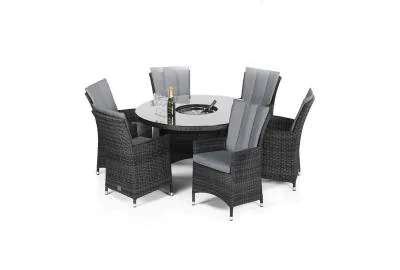 LA 6 Seat Round With Ice Bucket Dining Table