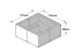 Maze Rattan 2 Seat Sofa Set Garden Furniture Cover  - Dimensions