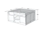 Rattan Garden Furniture Cover - For Large 3 Seat Sofa Set