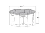 Maze Rattan 6 Seat Round Garden Dining Set - Garden Furniture Cover Dimensions