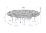 Maze Rattan 8 Seat Round Dining Set Garden Furniture Cover