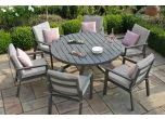 Maze - New York 6 Seat Round Dining Set - Dove Grey