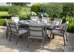 Maze Rattan - New York 8 Seat Oval Dining Set - Dove Grey