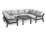 Maze New York U-Shaped  Garden Corner Sofa Set - Dove Grey