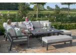 Maze Rattan New York Corner Sofa Dining Set With Rising Table 
