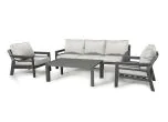 Maze New York 3 Seat Aluminium Garden Sofa Set - Dove Grey