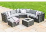 Maze Rattan Barcelona Garden Corner Sofa Set with a Luxury Inset Ice Bucket Coffee Table