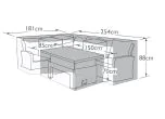 Maze Large Corner Dining Set with Rising Table Garden Furniture Cover