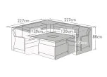 Maze Rattan Royal Corner Rising Table Dining Set Garden Furniture Cover Dimensions