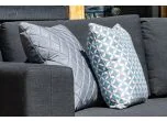 Outdoor fabric range matching scatter cushion - Quilted side (flanelle grey)