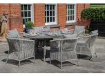 Maze - Maldives Rope Weave 6 Seat Oval Dining Set with Lazy Susan