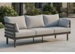 Maze - Metro Aluminium 3 Seat Garden Sofa - Café Almond