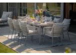 Maze - Monaco Rope Weave 8 Seat Rectangular Dining Set - Cool Linen