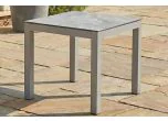 Maze - Montreal Aluminium Square Garden Side Table - Cool Linen