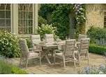 Maze - Valencia Reclining 6-8 Seat Aluminium Extending Garden Dining Set - Latte includes 6 Reclining Chairs