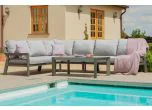 Maze New York Aluminium Garden Corner Sofa Set - Dove Grey