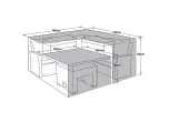 Maze Richmond Corner Bench Dining Set with Rising Table Furniture Cover