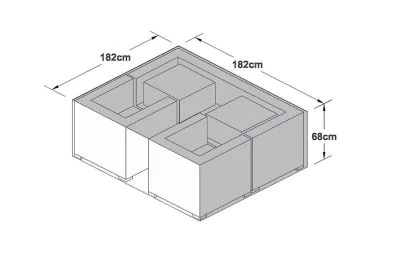 Maze Rattan 3 Seat Sofa Set Garden Furniture Cover