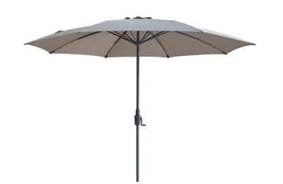 Maze Capri 2.7m Round Tilting Parasol with Crank Handle - Clay Beige