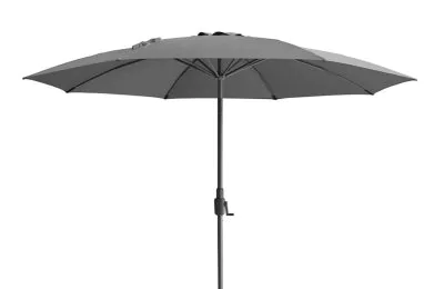 Maze Capri 2.7m Round Tilting Parasol with Crank Handle - Charcoal Grey