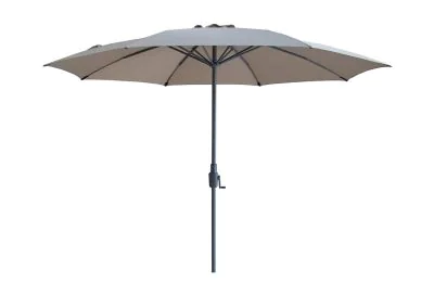 Maze Capri 3.5m Round Tilting Parasol with Crank Handle - Clay Beige