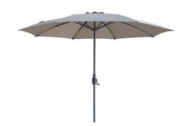 Maze Capri 3m Round Tilting Parasol with Crank Handle - Clay Beige