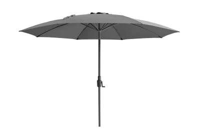 Maze Capri 3m Round Tilting Parasol with Crank Handle - Charcoal Grey