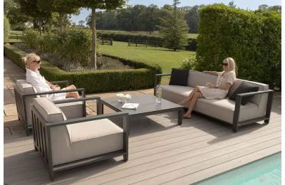 Maze - Aluminium Ibiza 3 Seat Sofa Set