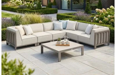 Maze - Aluminium Ibiza Medium Corner Sofa Set