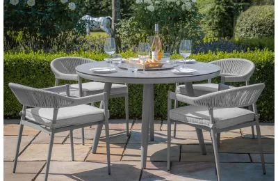 Maze - Rope Weave Florence 4 Seat Round Dining Set
