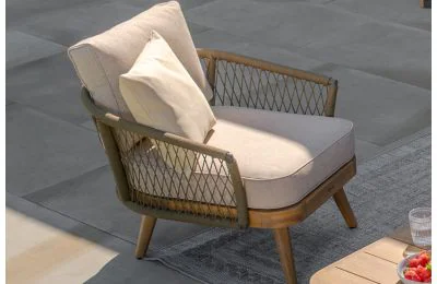 Maze - Bali Wood Platform Corner Sofa Set