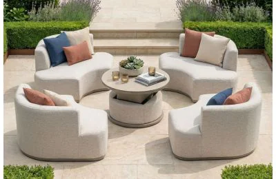 Maze Snug Lifestyle All Weather Fabric with Rising Table