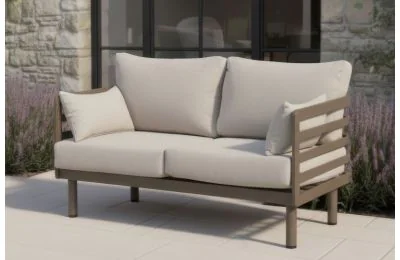 Maze - Metro Aluminium 2 Seat Garden Sofa - Café Almond