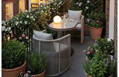 Maze - Monaco  Rope Weave Small Corner Sofa Set With Armchair - Ivy Green