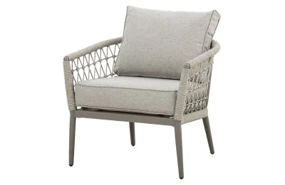 Maze - Rope Weave Monaco  Large Corner Sofa Set with Armchair - Cool Linen