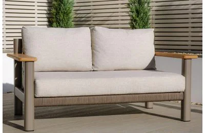 Maze - Sicily Rope Weave 2 Seat Sofa - Cafe