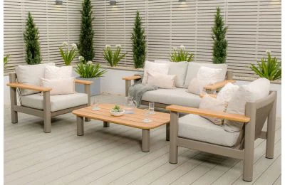 Maze - Sicily Rope Weave 2 Seat Sofa Set - Café