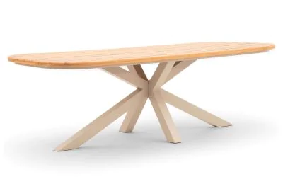Maze - Sicily 8 Seat Rectangular Teak Garden Dining Table - Latte