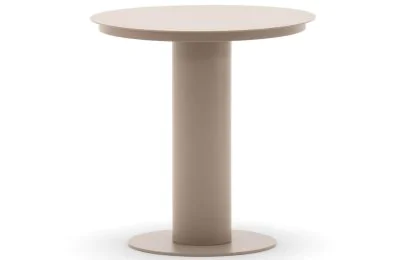 Maze - Sicily Aluminium Round Pedestal Side Table - Café