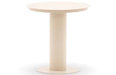 Maze - Sicily Aluminium Round Pedestal Side Table - Latte