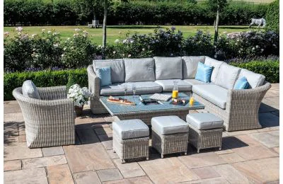 Maze  - Oxford Deluxe Large Corner Dining Set - With Rising Table & Armchair