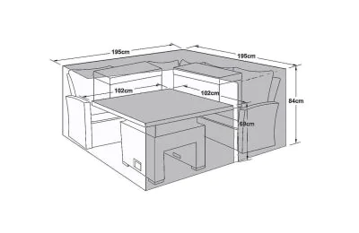Maze Richmond Corner Bench Dining Set with Rising Table Furniture Cover