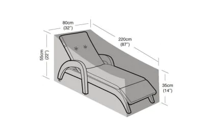 Single Sun Lounger Winter Cover