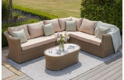 Maze  - Winchester Large Corner Sofa Set - Ceramic Glass