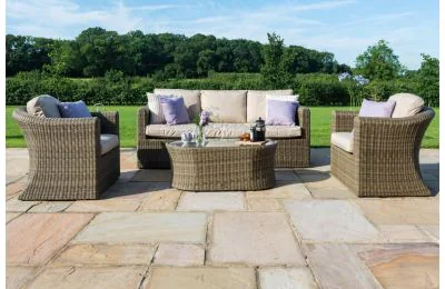 Maze Rattan Winchester 3 Seat Garden Sofa Set 