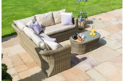 Maze Rattan - Winchester Small Deluxe Corner Sofa Set 